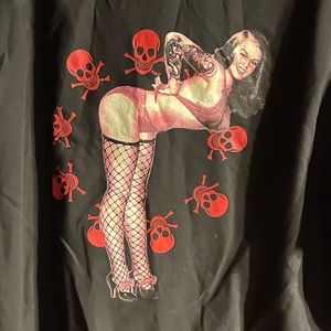 Red Kap “Felon” brand classic tattoo pin up girl garage shirt men’s size xxl